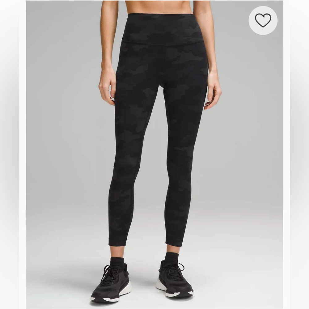 Lululemon Wunder Train Black Camo Leggings